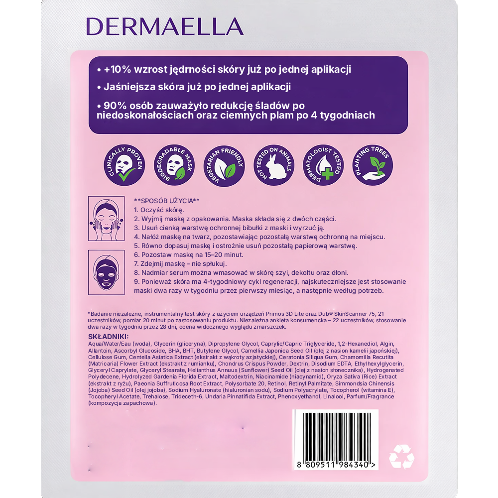 Hydrożelowa maska do twarzy